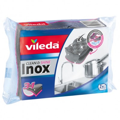 VILEDA SPUGNA ABRASIVA INOX CLEAN&SHINE