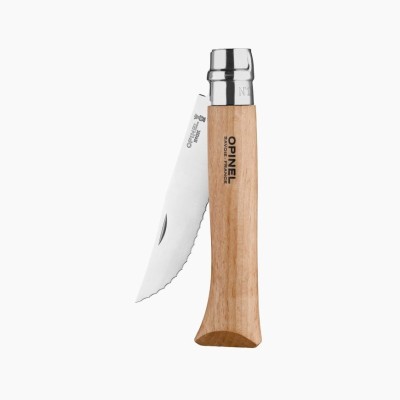 COLTELLO OPINEL LAMA SEGHETTATA IN ACCIAIO INOX MANICO IN