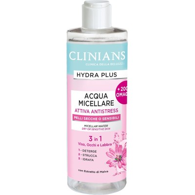 CLINIANS HYDRA PLUS ACQUA MICELLARE 3IN1 ATTIVA ANTISTRESS