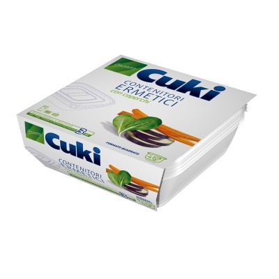 CUKI CONTENITORE ERMETICO IN PLASTICA CON COPERCHIO 1 LT 3