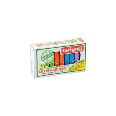 FATIGATI MOLLETTE JUMBO COLORATE 20PZ