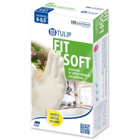 TULIP FITSOFT MĂNUȘI LATEX NATURALE CU PULBERE DE UNICĂ