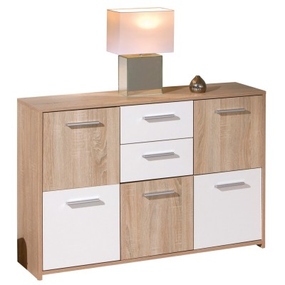 KIT BUFFET ELVEZIA ROVERE BIANCO LACCATO.