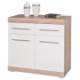 KIT BUFFET LUBLIN CON 2 ANTE E 2 CASSETTI ROVERE/BIANCO LACCATO