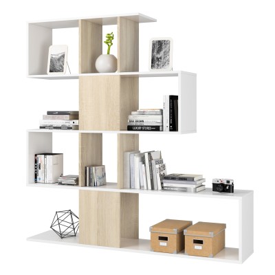 KIT BIBLIOTECAR ZIG-ZAG CIMENT ALB cm.145x145x29h.