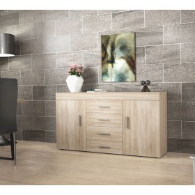 KIT MADIA CON 2 ANTE E 4 CASSETTI 153x85x40h. NATURAL WOOD
