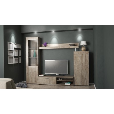 KIT DE PERETE LIVING SPAZIO 250x193x40 ROVERE.