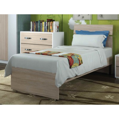 MODERN LINE SINGLE BED ELM cm. 85x200x98h.