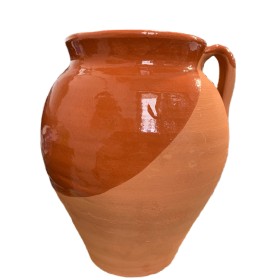 PIGNATA IN TERRACOTTA CON 2 MANICI SENZA COPERCHIO cm. 14x25h.