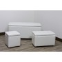 SET POUFF KUBO 1+1+1 COLORE BIANCO cm 40x40x40h.