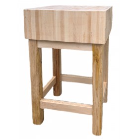 TAGLIERE CEPPO PER MACELLERIA IN LEGNO DI FAGGIO CON GAMBE cm. 20 TOTALE cm. 45x38x85h. TAGLIERE CEPPO PER MACELLERIA IN LEGNO DI FAGGIO CON GAMBE cm.