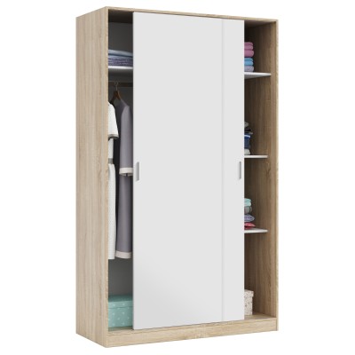 KIT ARMADIO 2 UȘI GLISANTE ROVERE-WHITE cm.120x50x200h.