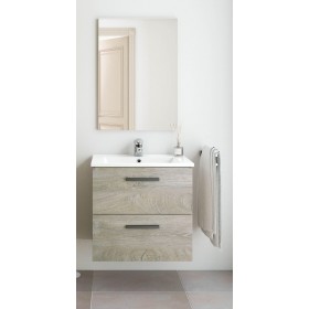 KIT MOBILE BAGNO ARUBA CON 2 CASSETTI cm. 60 ROVERE ALASKA