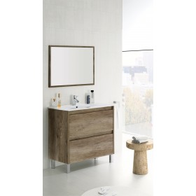 KIT MOBILE BAGNO DAKOTA CON 2 CASSETTI cm.80x45x80h. ROVERE