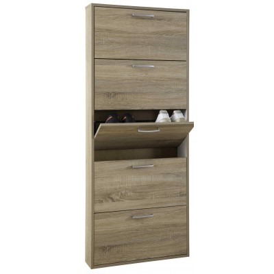 KIT RACK PANTOFI CU 5 CLAPETE cm. 65x15x164h. ROVERE