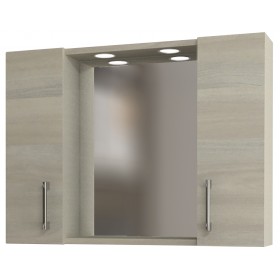 SPECCHIO DA BAGNO MOD.960 CON 2 ANTE ROVERE GRIGIO