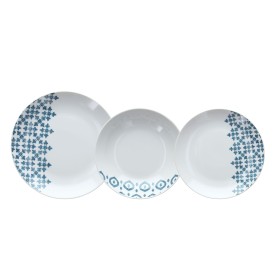 Tognana Servizio Piatti 18 Pezzi Arabesque Porcellana Blu LINEA