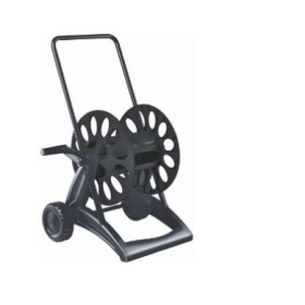 CARRELLO AVVOLGITUBO IN PLASTICA NERO MT. 50 1/2 POLL.