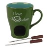 Tognana Cioccolatiera Con 2 Forchette Green-I Love Chocolate