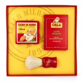 CELLA SET 3 RASATURA BARBA CON CREMA PENNELLO E LOZIONE