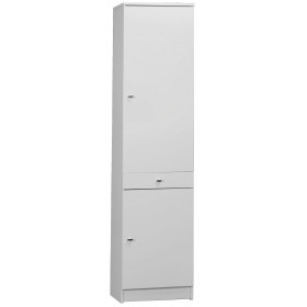 MOBILE BIANCO LACCATO CON 2 ANTE E 1 CASSETTO cm. 46x34x183h 452TL