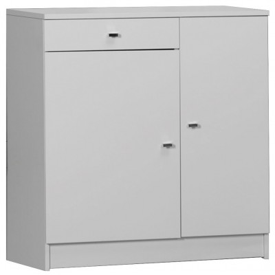 MOBILE BIANCO LACCATO CON 2 ANTE E 1 CASSETTO cm. 77x34x80h. 342TL