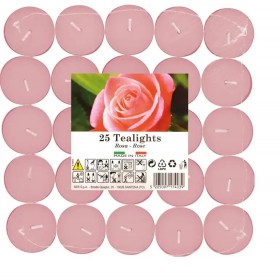 TEA-LIGHT CANDELA ROSA MADE IN ITALY DIAM. 38 PZ. 25