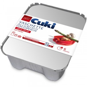 CUKI VASCHETTA ALLUMINIO CON COPERCHIO CALDO/GELO RS99 PZ. 2 CUKI VASCHETTA ALLUMINIO CON COPERCHIO CALDO/GELO RS99 PZ. 2