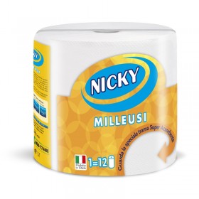 NICKY BOBINETTA CARTA ASCIUGATUTTO MILLEUSI BOBINA 552 STRAPPI FORMATO PROFESSIONALE