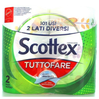 SCOTTEX CARTA CUCINA ASCIUGATUTTO TUTTOFARE 2 MAXI ROTOLI