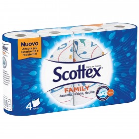 SCOTTEX CARTASPUGNA FAMILY 4 ROTOLI