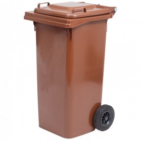 BIDONE NETTEZZA URBANA QUADRATO CON RUOTE LT. 240 MARRONE BIDONE NETTEZZA URBANA QUADRATO CON RUOTE LT. 240 MARRONE