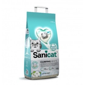 SANICAT LETTIERA PER GATTO CLUMPING WHITE COTTON LT. 10