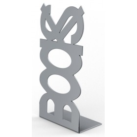 FERMALIBRO IN ACCIAIO MOD. BOOKS ARGENTO