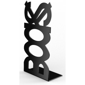 FERMALIBRO IN ACCIAIO MOD. BOOKS NERO