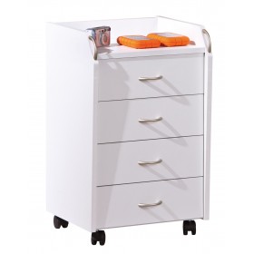 KIT CASSETTIERA 4C.C/RUO. cm.40x36x65h colore bianco