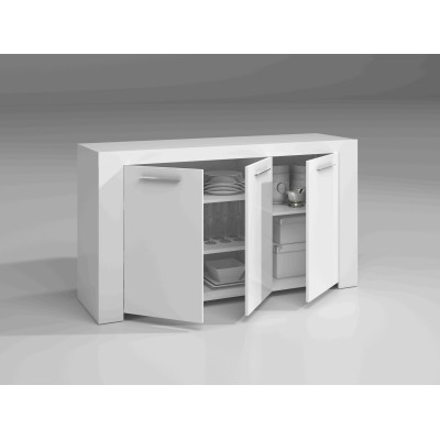 KIT CREDENZA 3A 'AMBIT' cm.144X42X80H. colore bianco