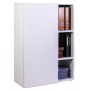 KIT LIBRERIA 1A+2R cm. 80x34x111h colore bianco luc.