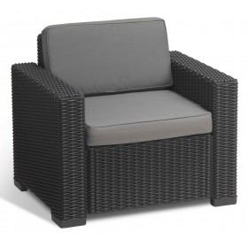 ALLIBERTCALIFORNIA POLTRONA GRAPHITECON CUSCINI