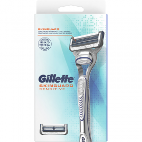GILLETTE SKINGUARD SENSITIVE RASOIO + 2 RICAMBI PER PELLE SENSIBILE