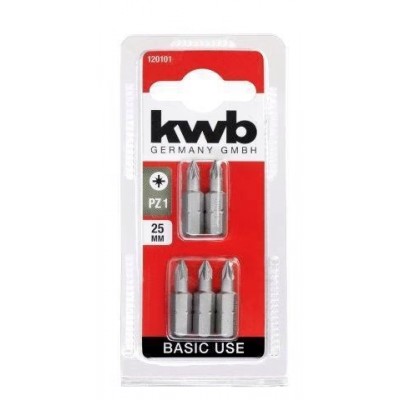 KWB BIT DI AVVITATURA BASIC USE PZ1 MM. 2525 PZ. 5