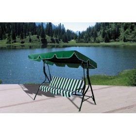 DONDOLO IN ACCIAIO 3 POSTI VERDE