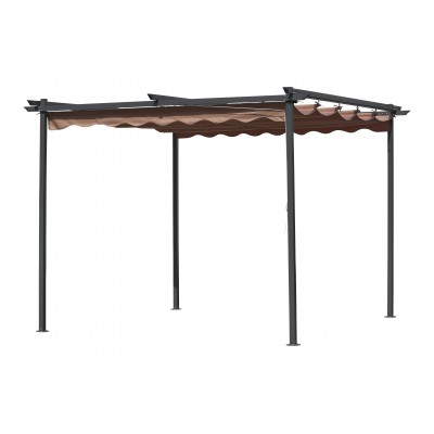 PERGOLA ACCIAIO CON TELO RETRATTILE mt 3x3x2,2h