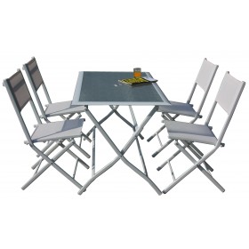 SET TAVOLO + 4 SEDIE PIEGHEVOLE ASTRO