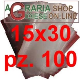 BUSTE SACCHETTI PER SOTTOVUOTO GOFFRATE CM.15X30 IN CONFEZIONE