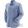 CAMICIA 100% COTONE TESSUTO CHAMBRAY GR 130 MQ TG M L XL XXL