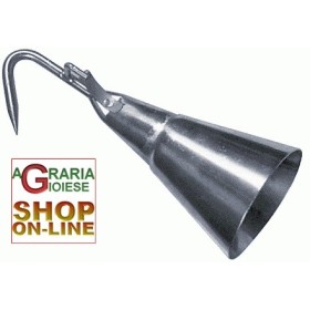 CAMPANA SPELAMAIALI CON GANCIO ACCIAIO INOX SENZA MOLLA