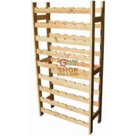 CANTINETTA PORTABOTTIGLIE IN LEGNO DI ABETE 54 POSTI