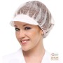 CAPPELLO IN PLP CON VISIERA CONF DA 100 PZ COLORE BIANCO