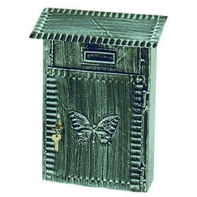 CASSETTA PORTALETTERA IN FERRO BATTUTO GRANDE ANTICHIZZATA cm.